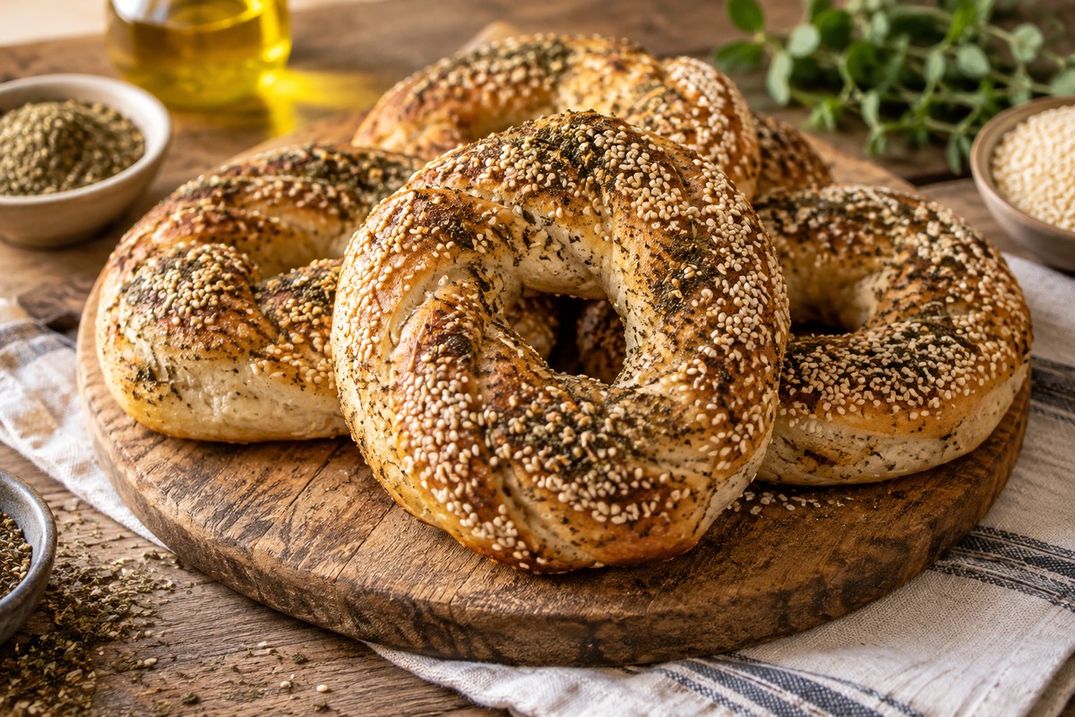 בייגלה ירושלמי עם שומשום וזעתר