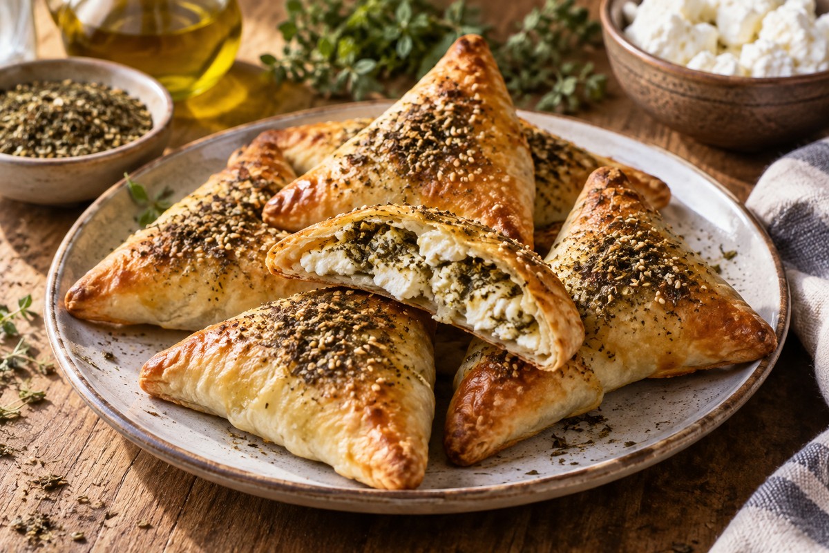 סמבוסק גבינה וזעתר אפוי