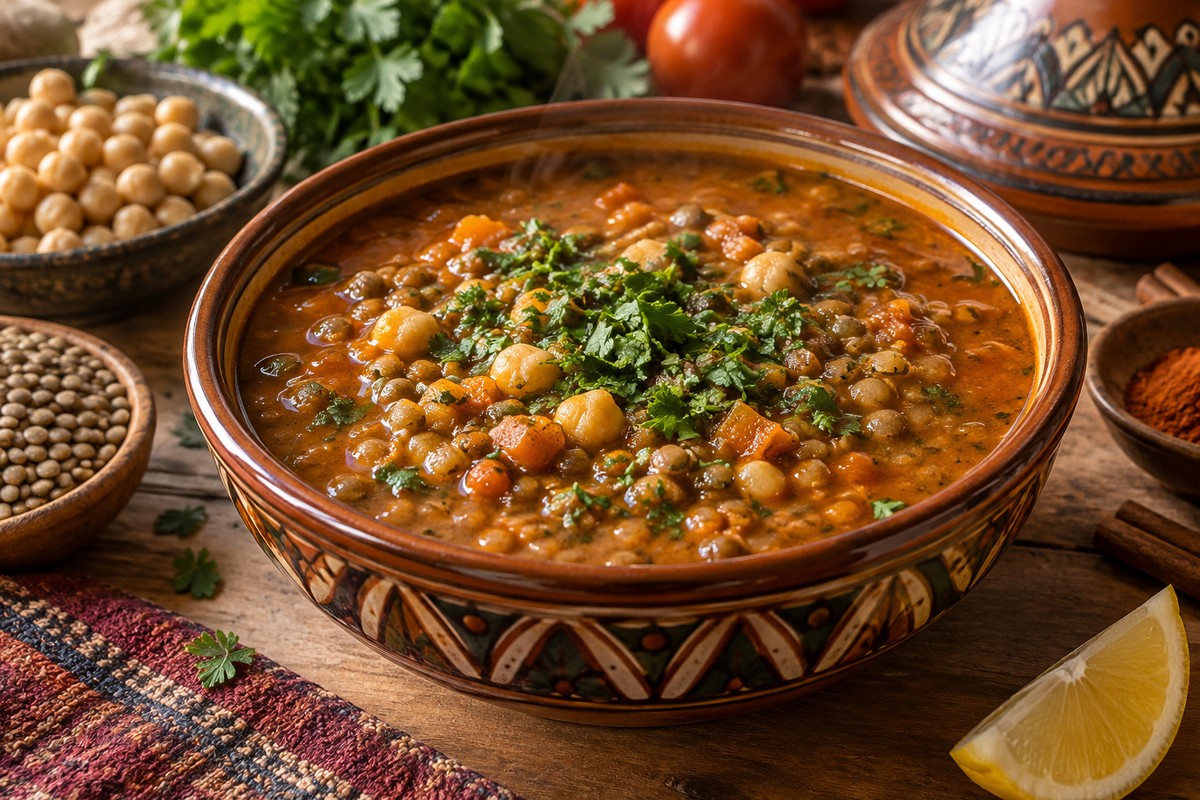 חרירה – מרק חומוס ועדשים מרוקאי